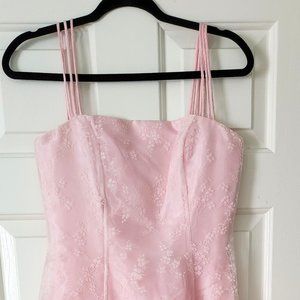 Vintage Prom Dress- Pink with Stash
